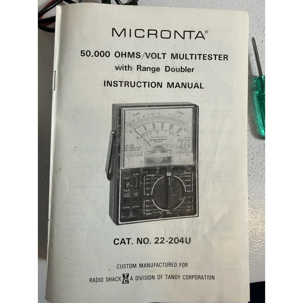 Micronta Range Doubler Multitester‎ 43 Ranges Multimeter Voltage Tester 22-204-C